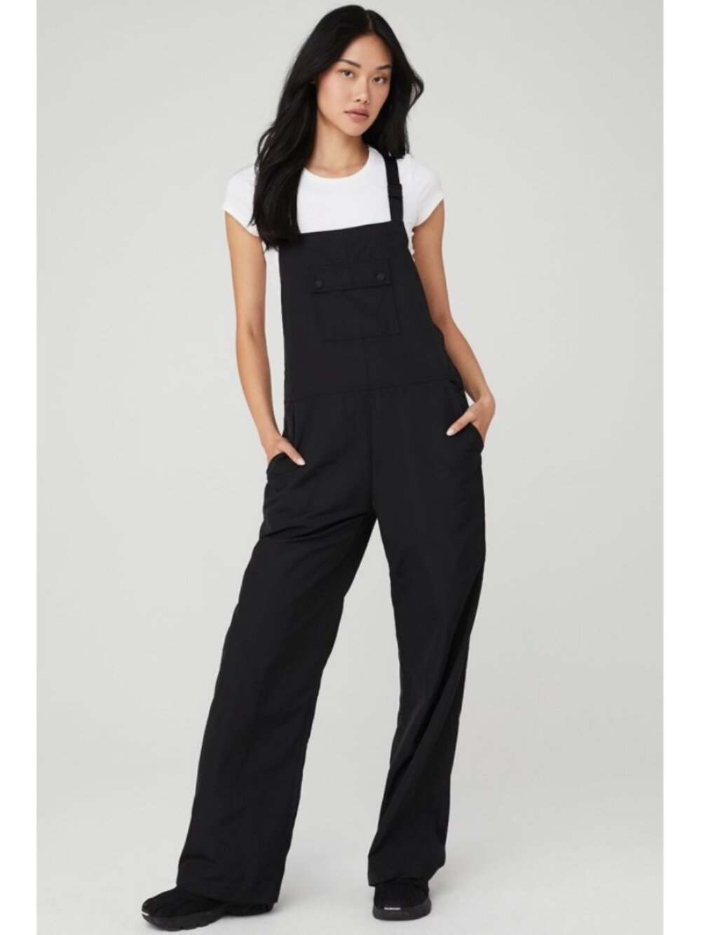 Alo Monterey Overalls Black Traveling Hiking Outdoor One-Piece Romper Jumpsuit S